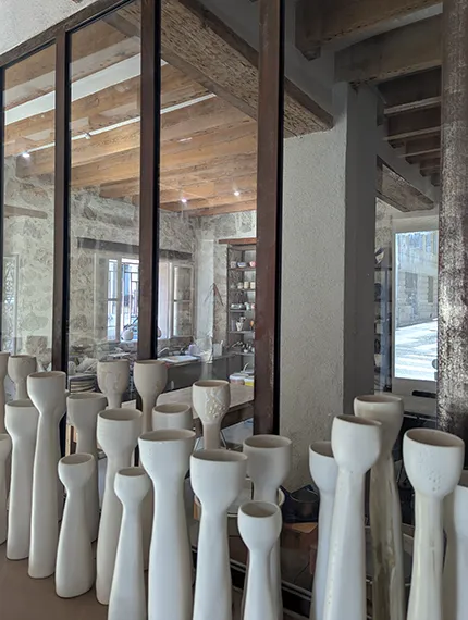 Vue de l'atelier l'Element Terre à Nice au 58 rue Dabray