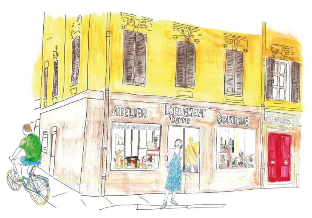 Article de presse l'Element Terre dans Carnet d'adresses précieux, illustration Loïc Alsina